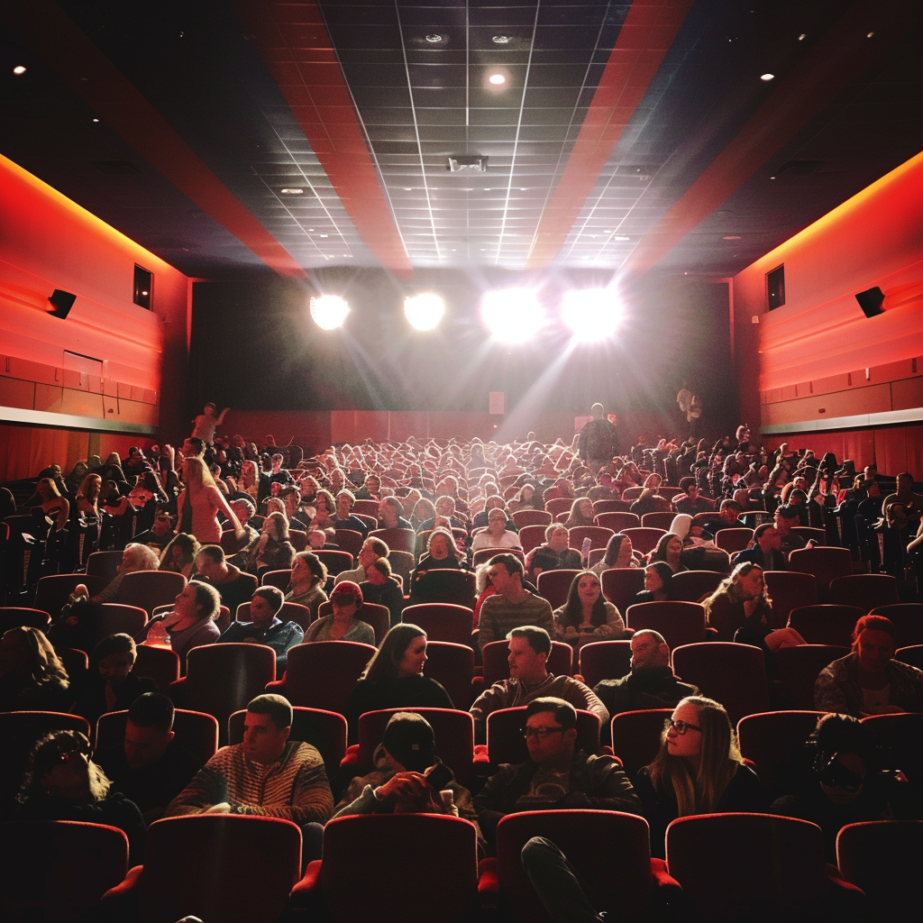 Pessoas em um cinema | Fonte: Midjourney