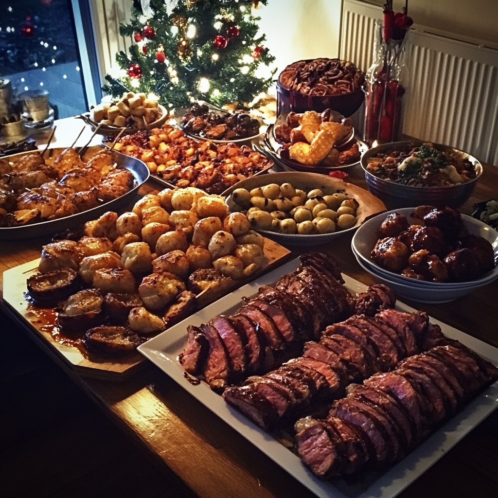 A Christmas feast | Source: Midjourney