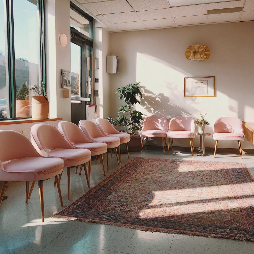 The reception of a mental health facility | Source: Midjourney