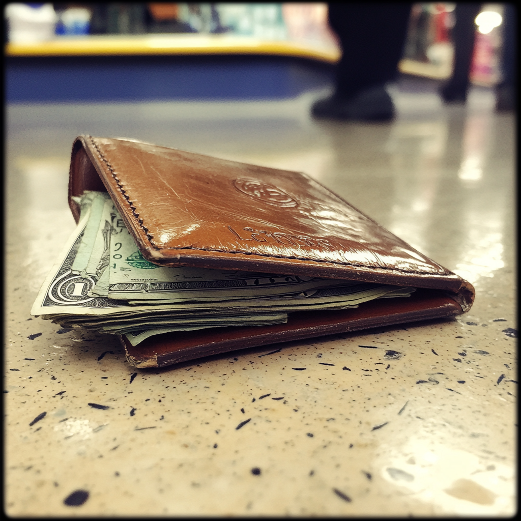 A wallet on the floor | Source: Midjourney