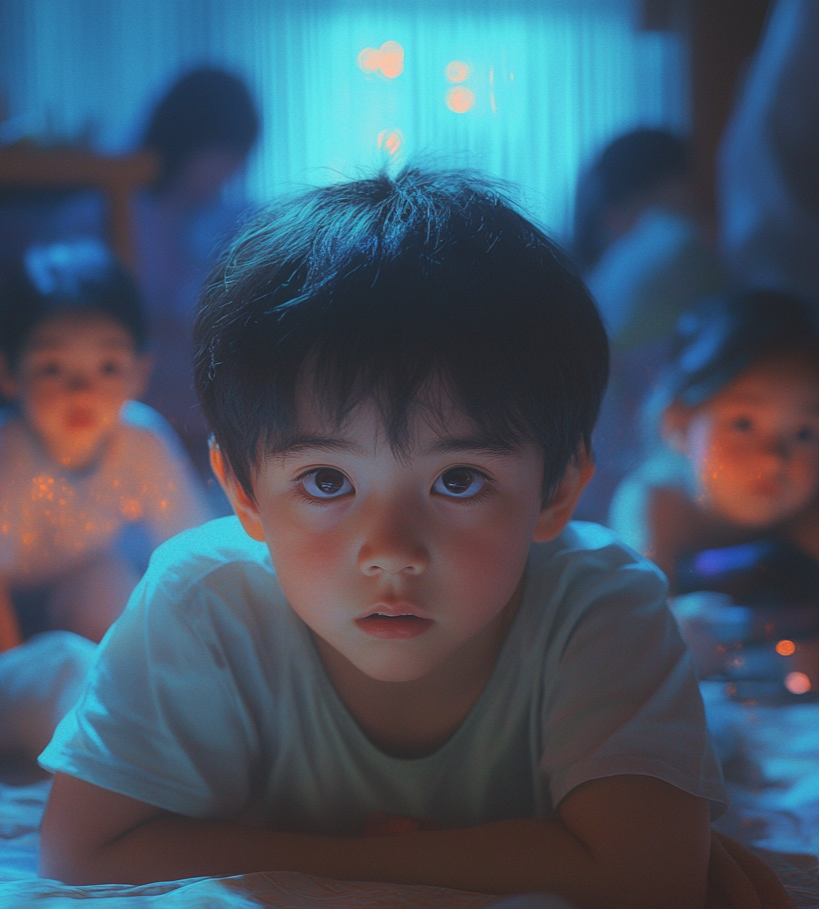 A child sitting in a room | Source: Midjourney