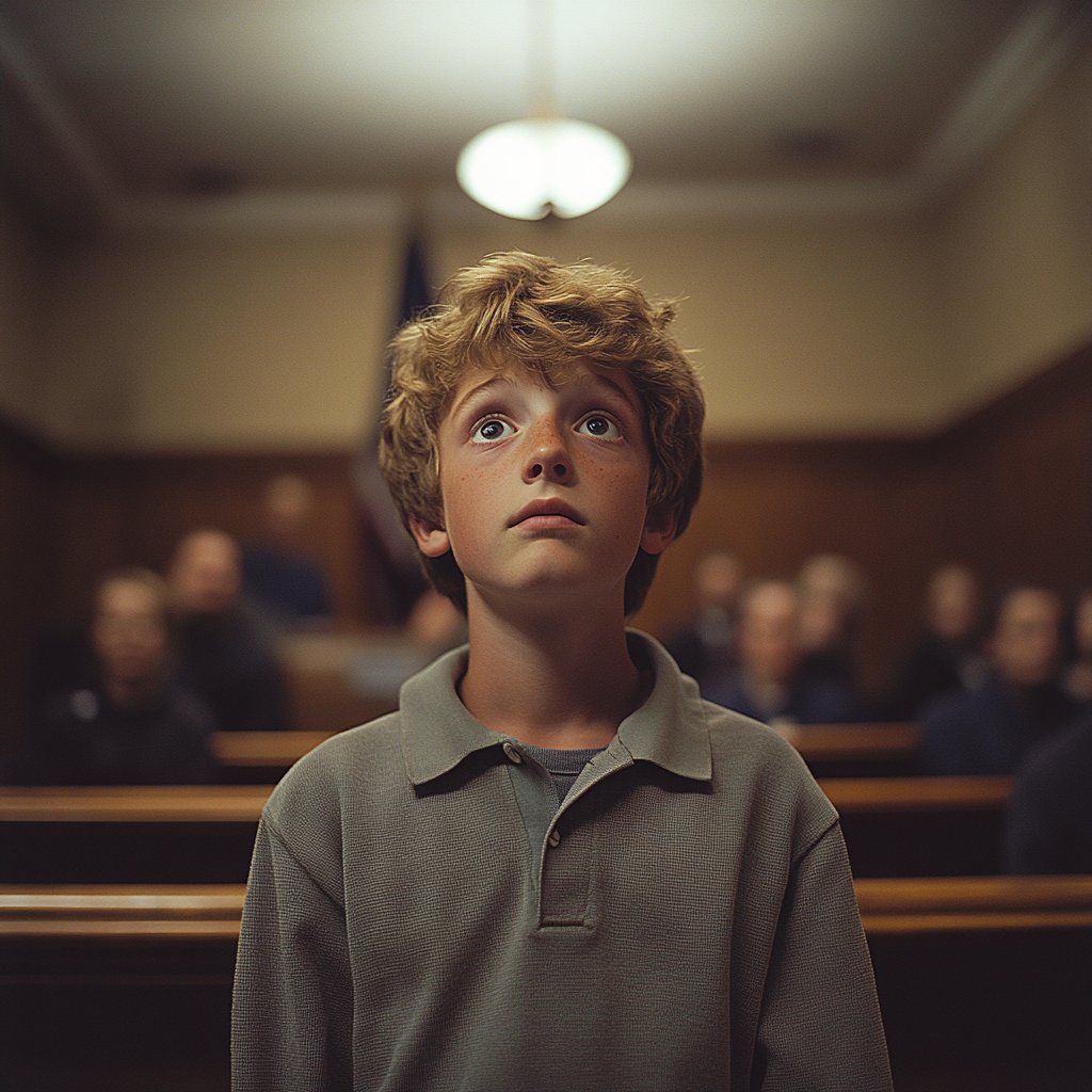 A boy addressing a judge | Source: Midjourney