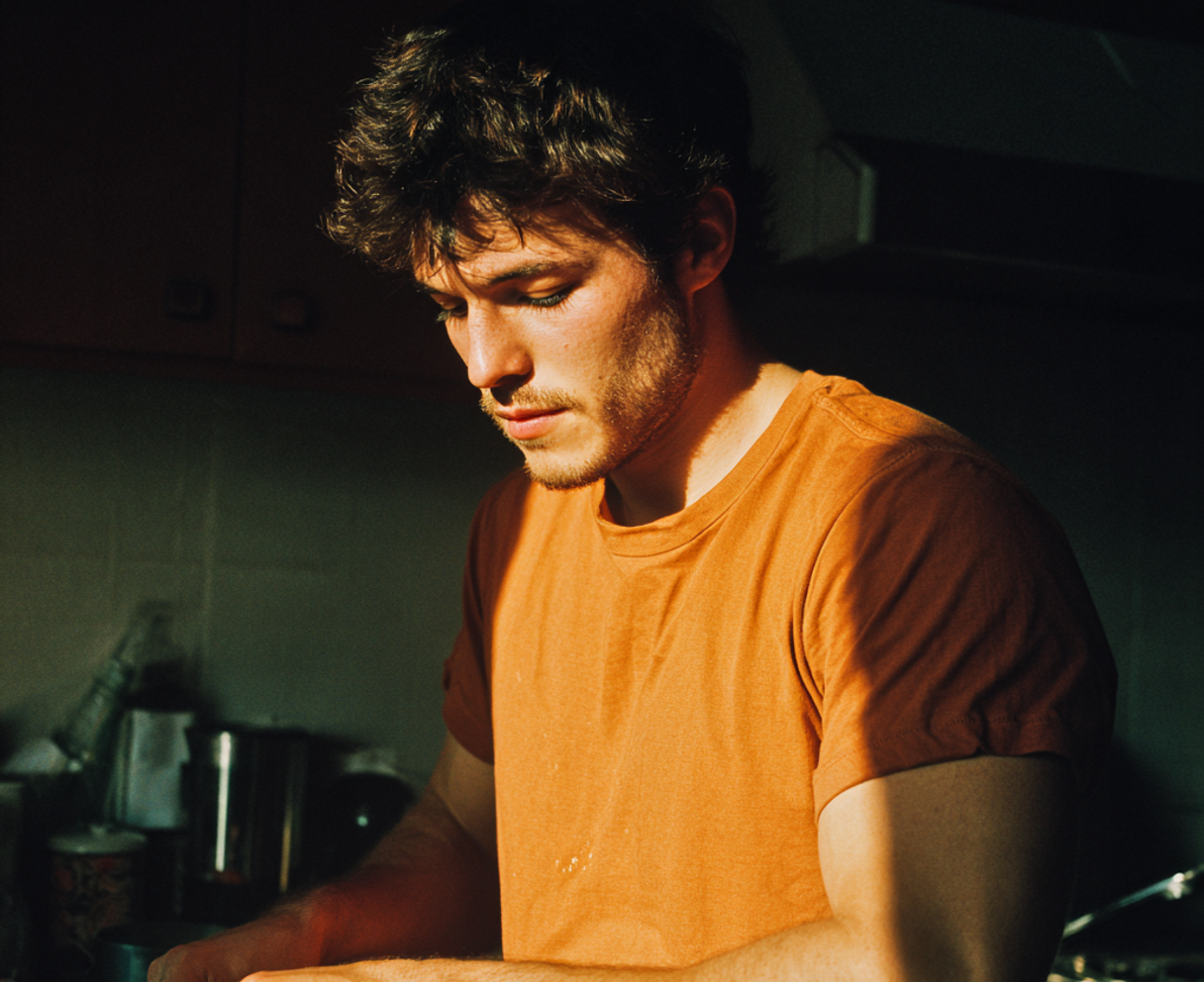 A man busy in a kitchen | Source: Midjourney
