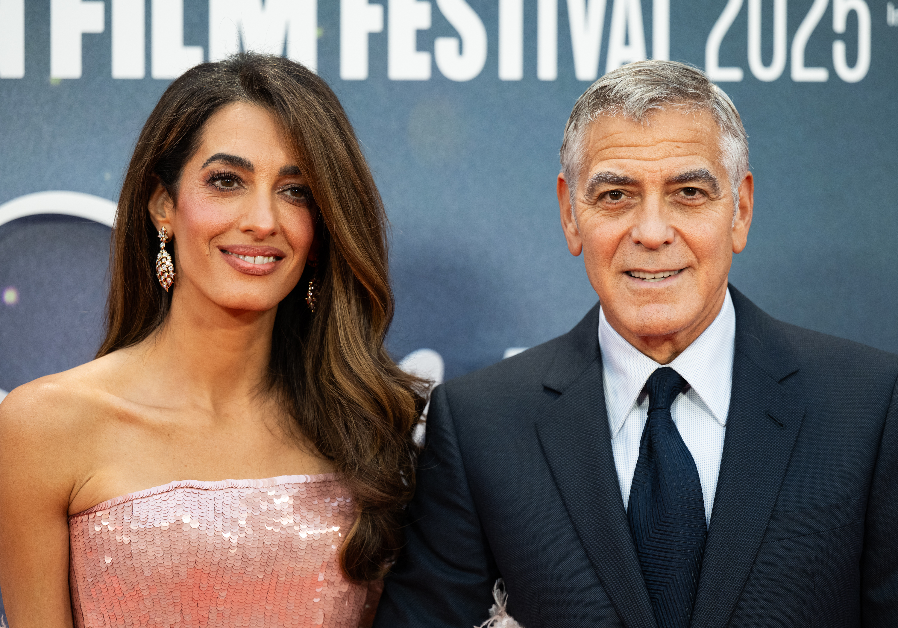 Amal Clooney and George Clooney attend the "Jay Kelly" Headline Gala at the 69th BFI London Film Festival at The Royal Festival Hall on October 10, 2025 in London, England. | Source: Getty Images