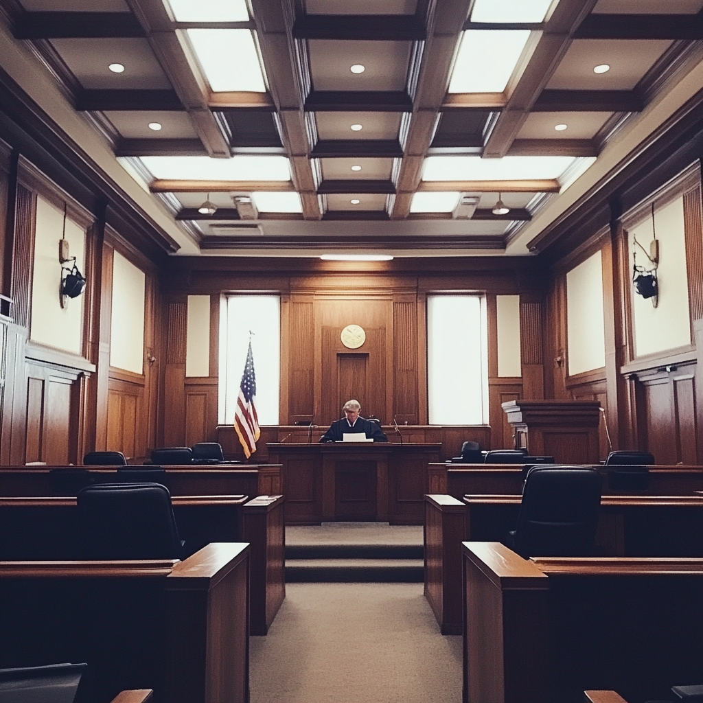 The inside of a courtroom | Source: Midjourney