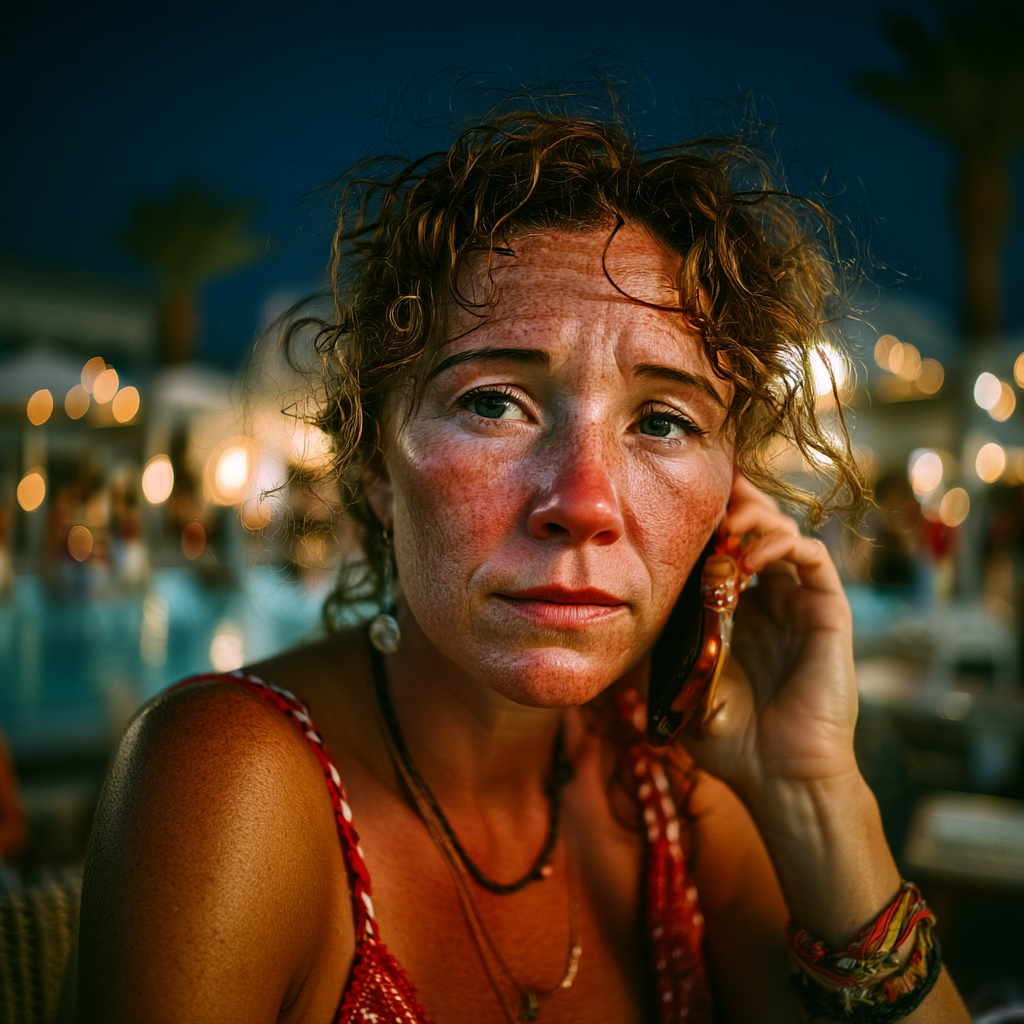 A woman on a call | Source: Midjourney
