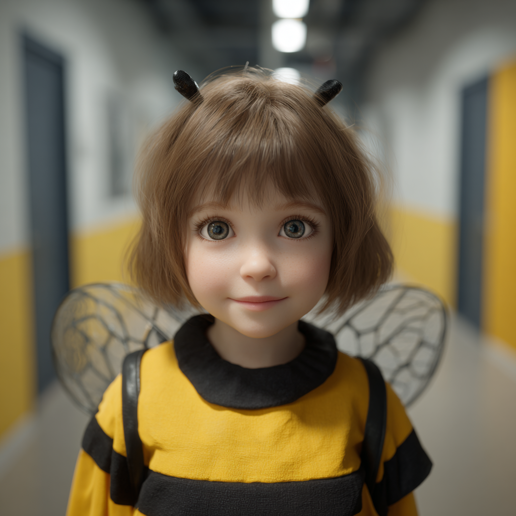 A little girl in a bumblebee costume | Source: Midjourney