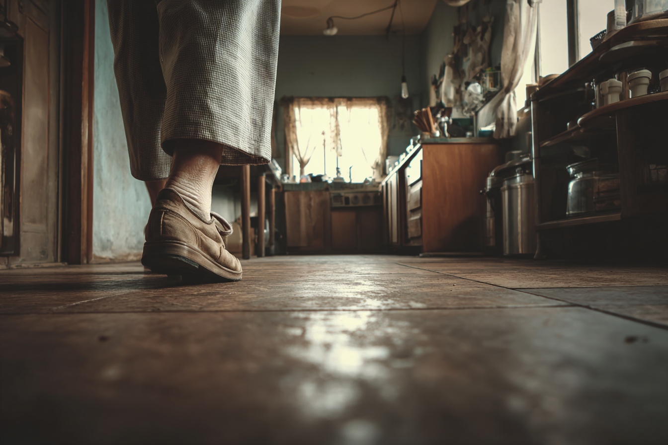 A close-up shot of a woman's shoes walking away | Source: Midjourney