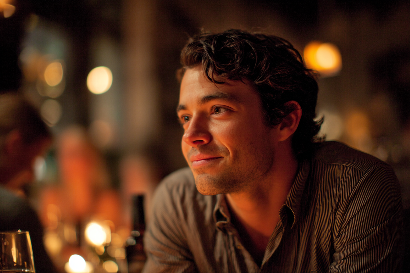 A man sitting in a restaurant | Source: Midjourney