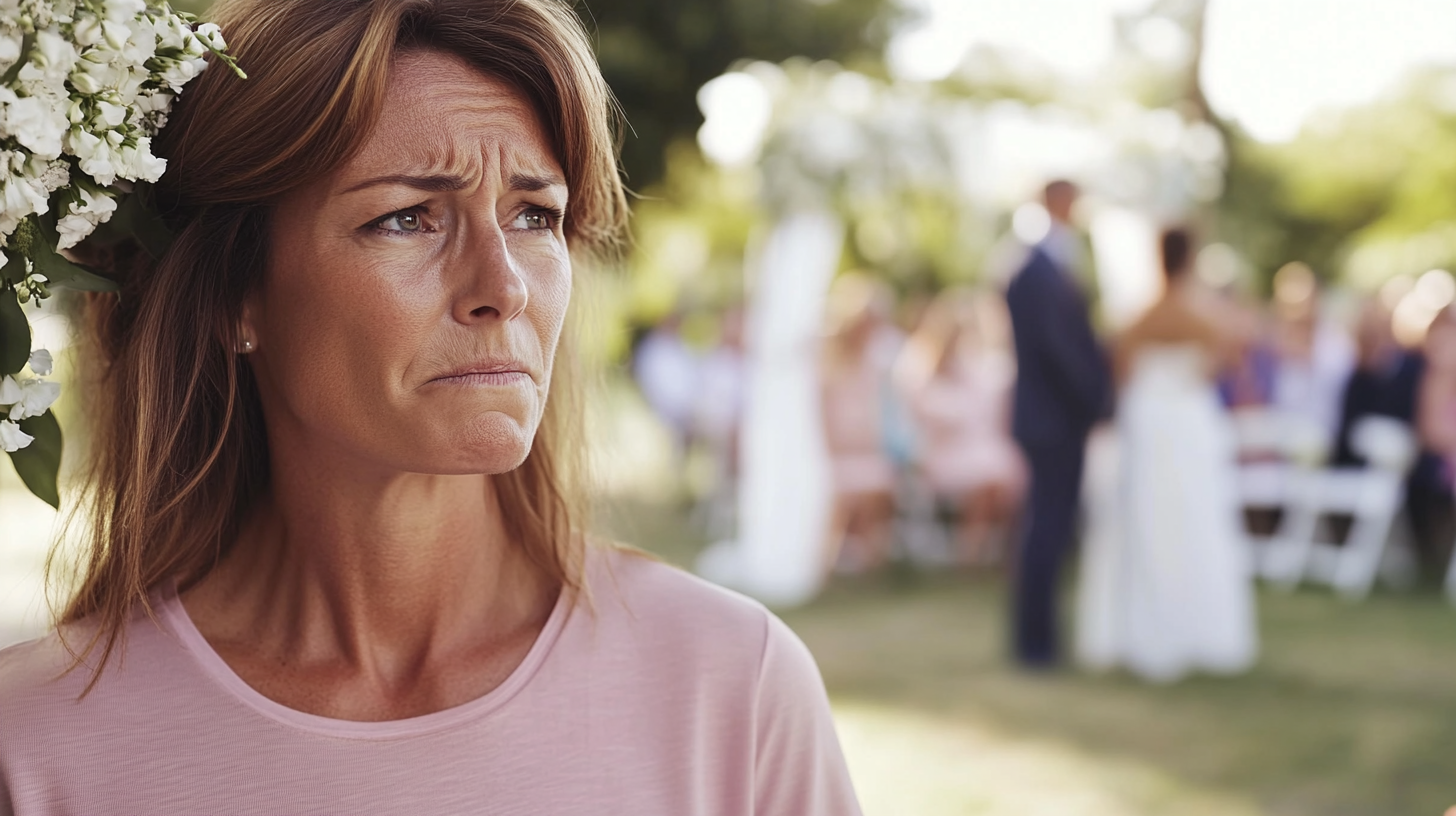 Desperate woman on wedding ceremony | Source: Midjourney