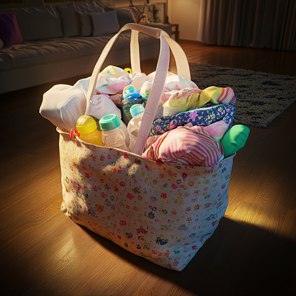 Baby supplies in a bag | Source: Midjourney