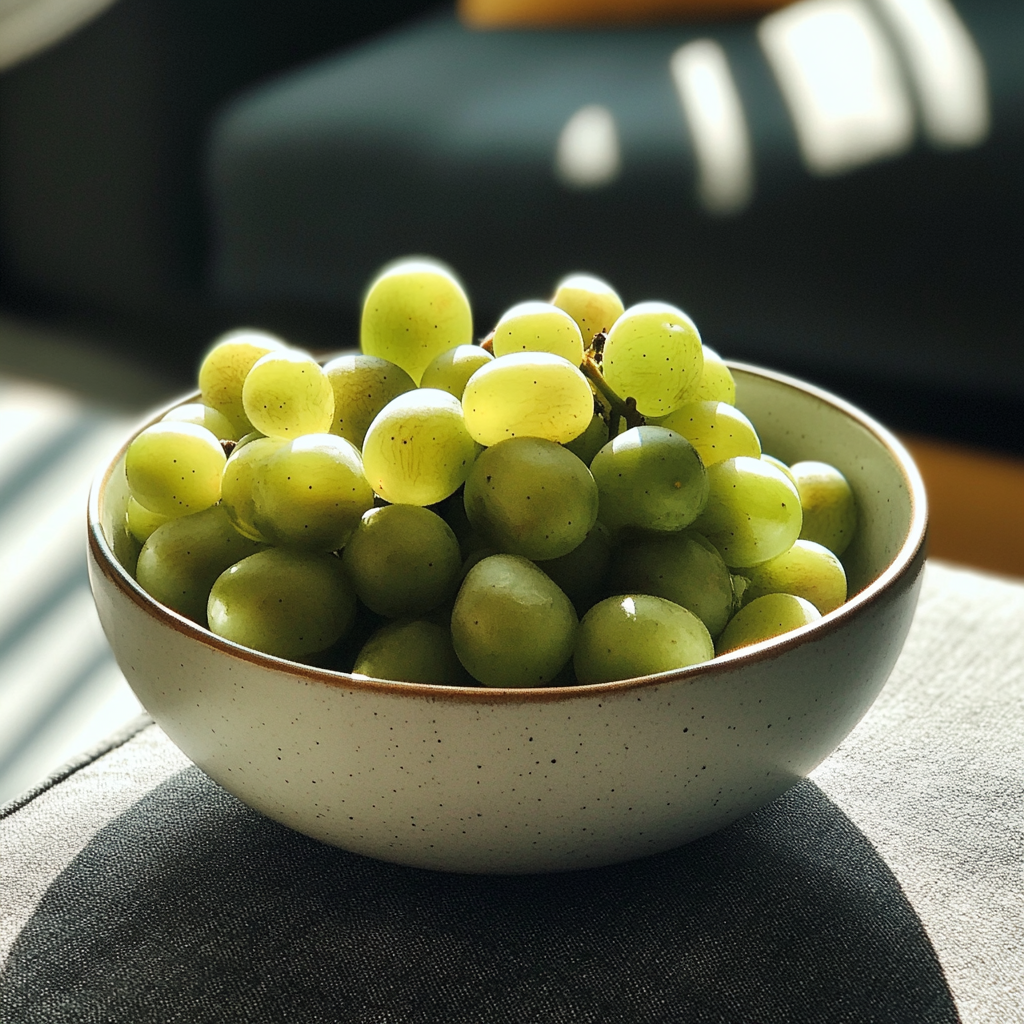 A bowl of grapes | Source: Midjourney