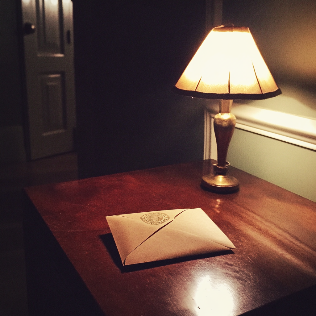An envelope on a hallway table | Source: Midjourney