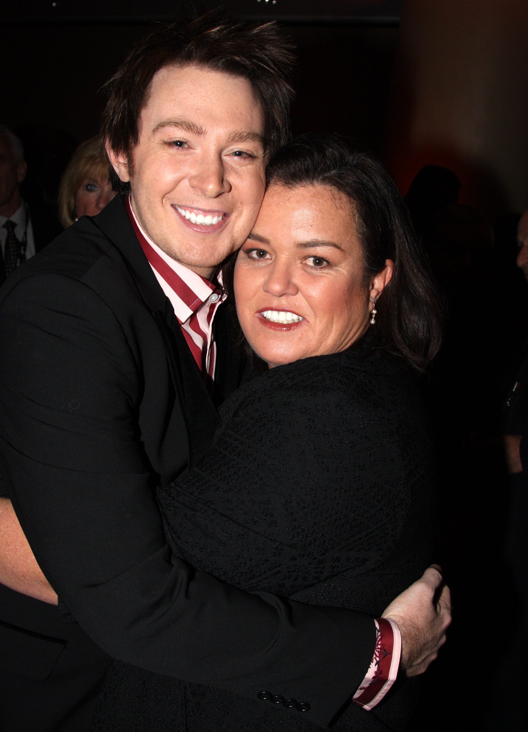 Clay Aiken and Rosie O'Donnell pose at the 2008 Rosie's For All Kids Foundation and Rosie's Broadway Kids benefit at the Marriott Marquis on November 24 in New York City. | SOurce: Getty Images