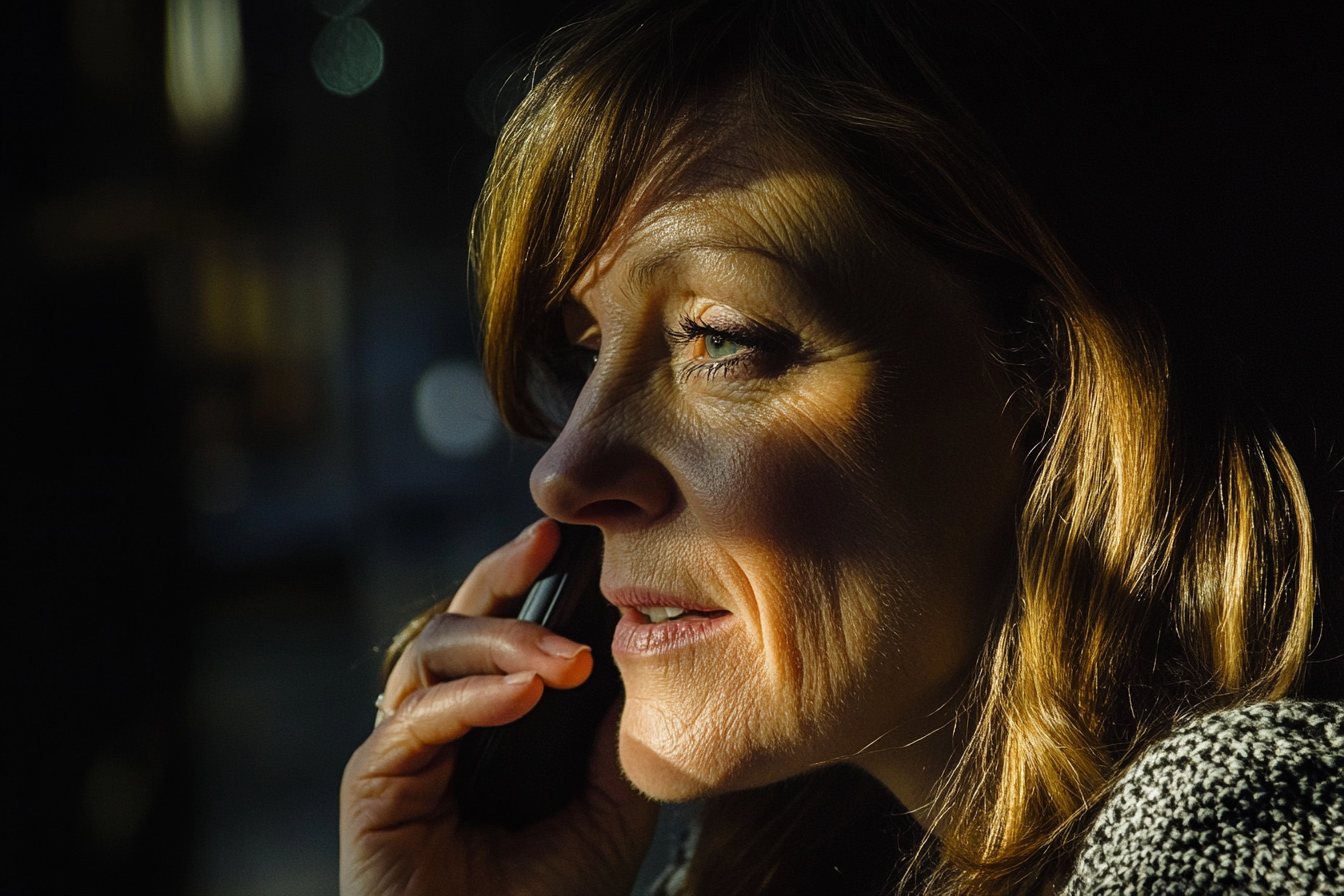 A woman making a phone call | Source: Midjourney