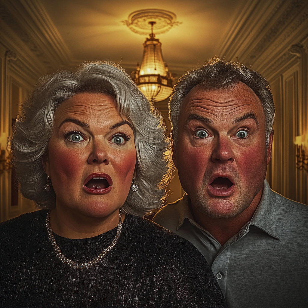 A startled older couple | Source: Midjourney