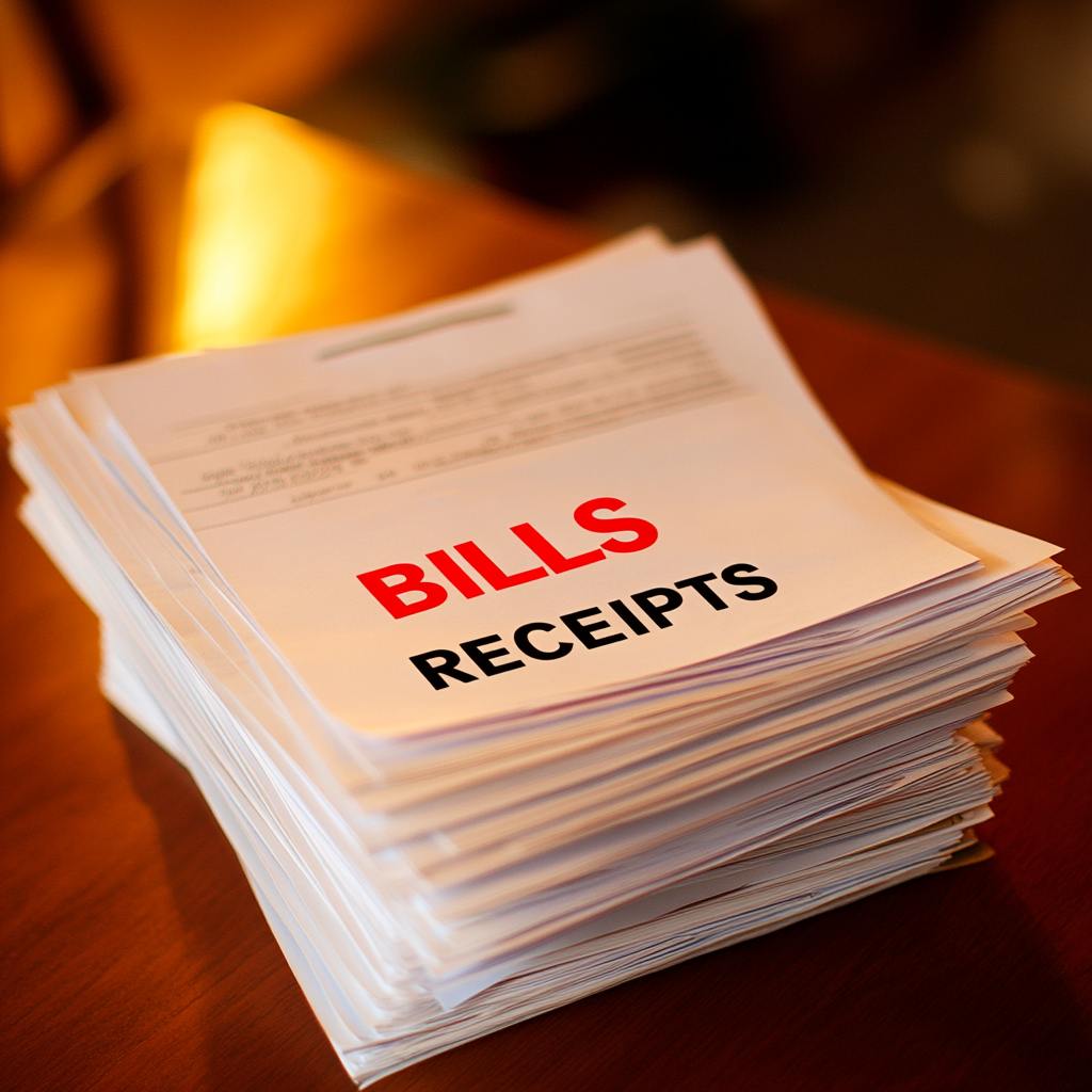 Bills on a table | Source: Midjourney