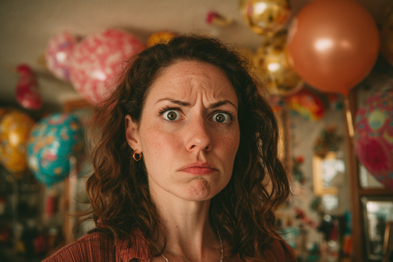 A woman at her daughter's birthday party | Source: Midjourney