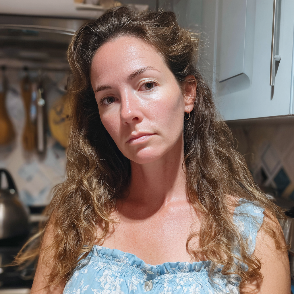 A close-up of an upset woman | Source: Midjourney