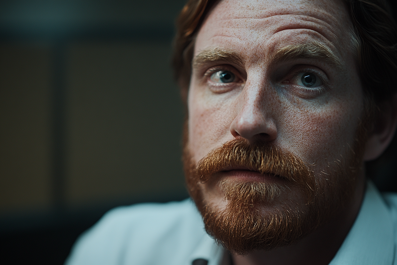 A close-up shot of a man's face | Source: Midjourney