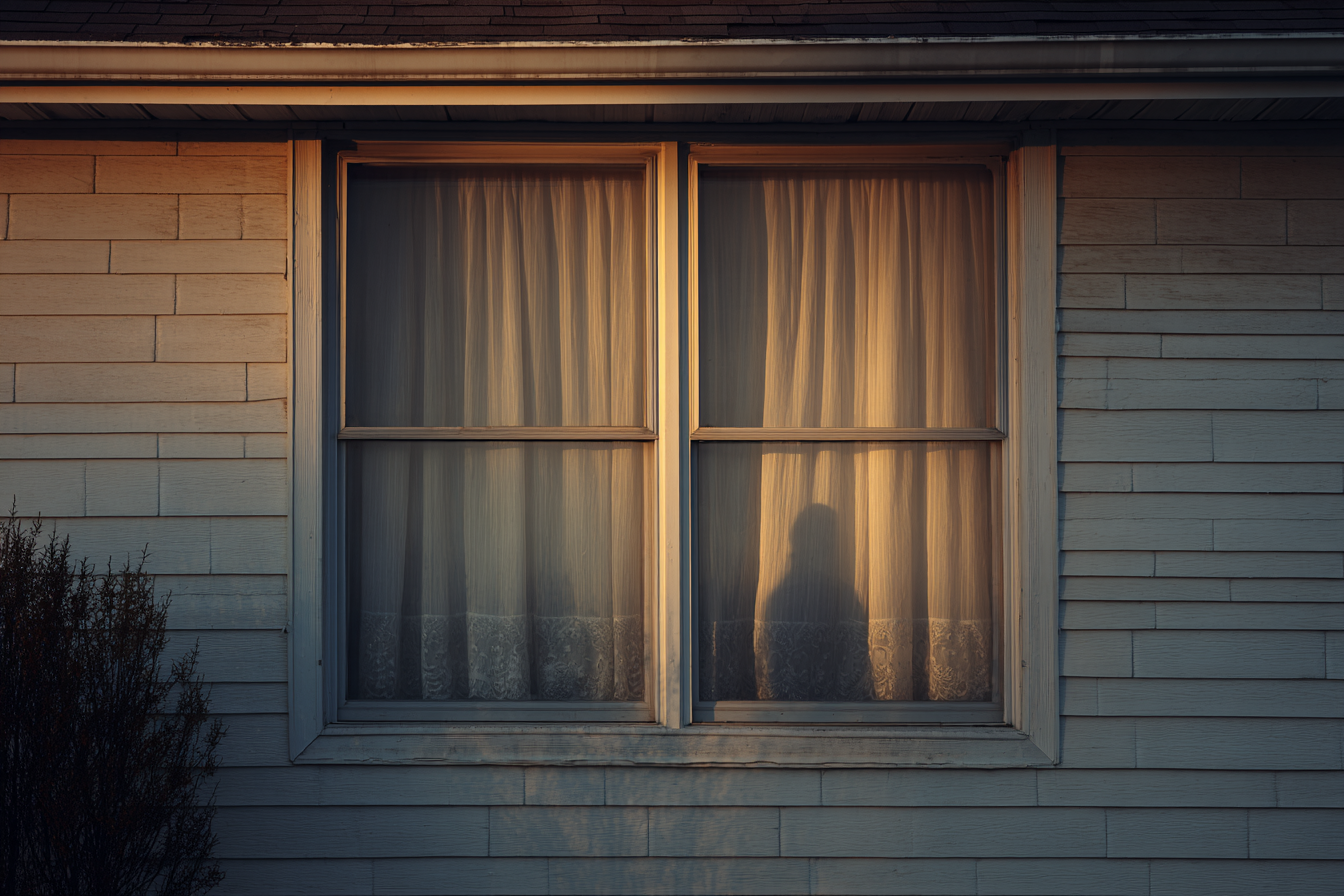 A silhouette in a window | Source: Midjourney