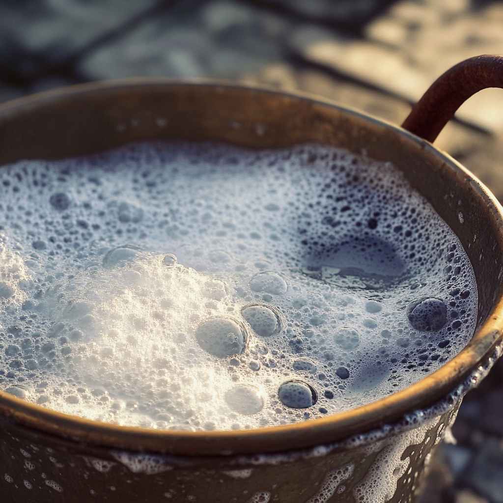 A bucket of soapy water | Source: Midjourney