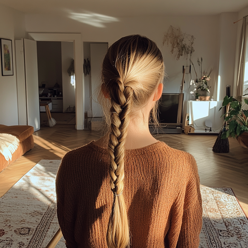 A woman standing in a living room | Source: Midjourney