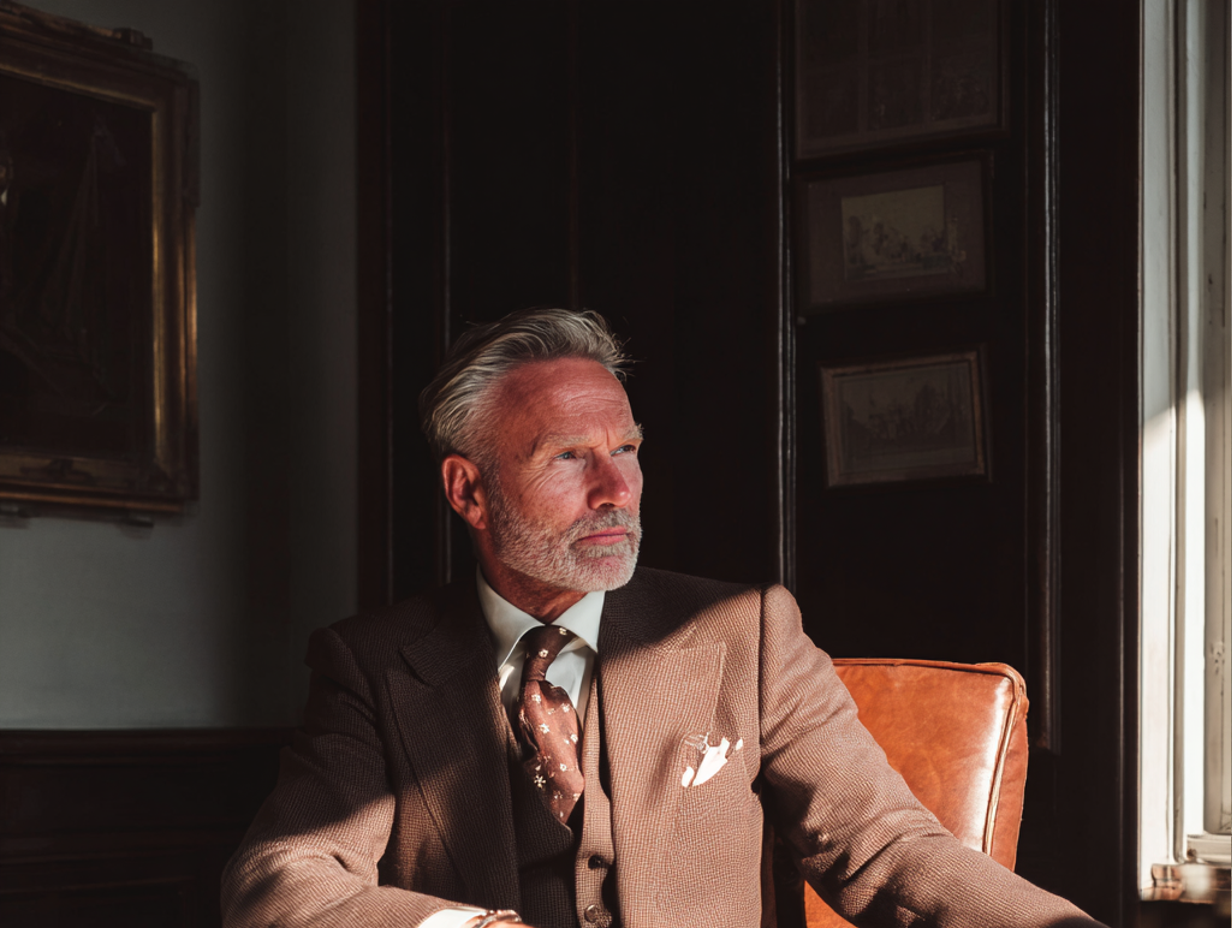 A man sitting at his desk | Source: Midjourney