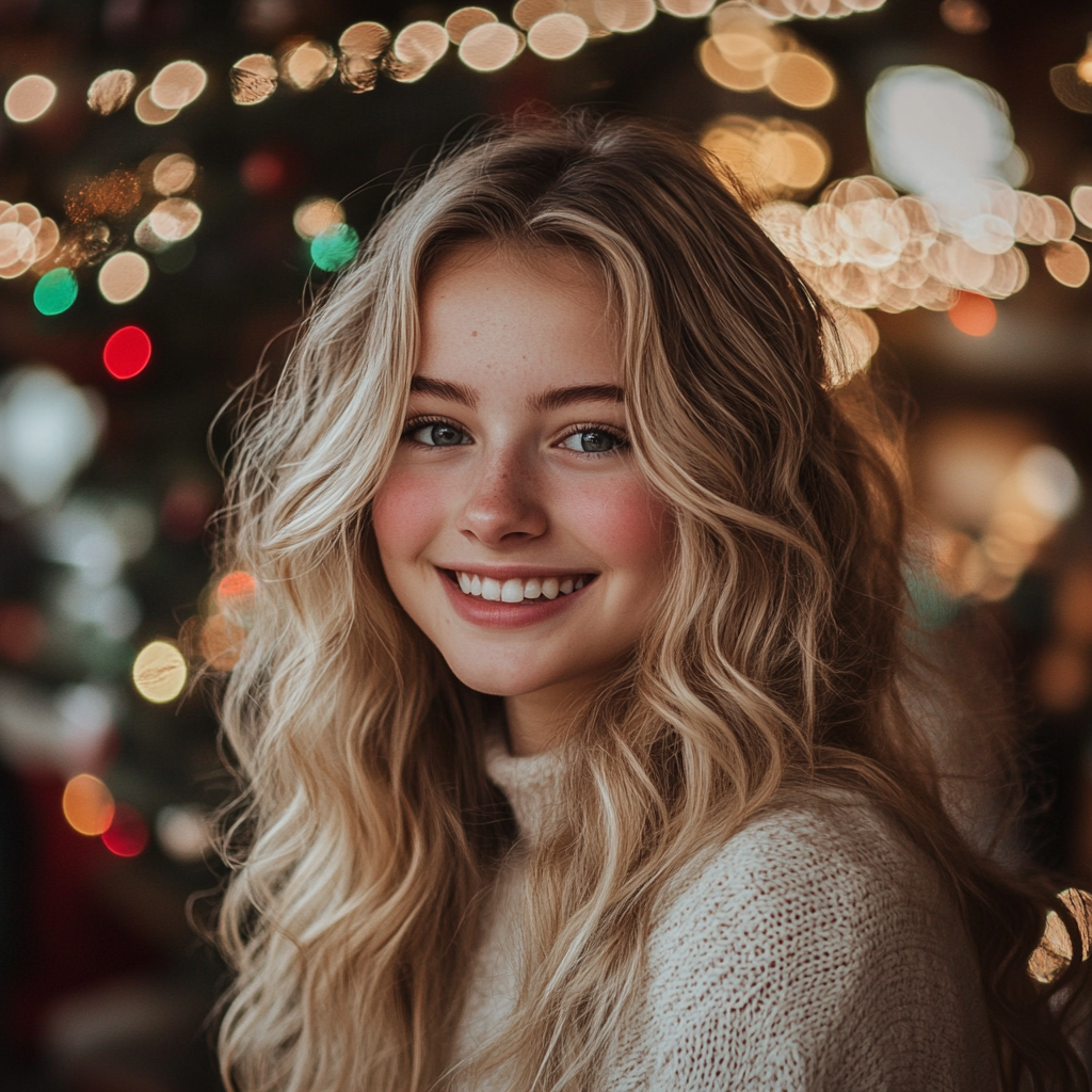 A smiling teenage girl | Source: Midjourney