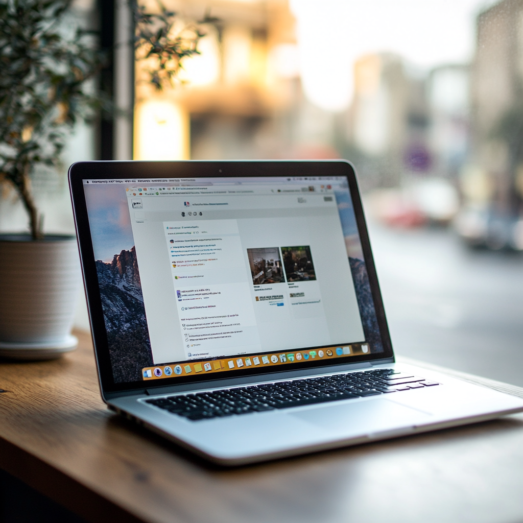 A laptop opened to Facebook | Source: Midjourney