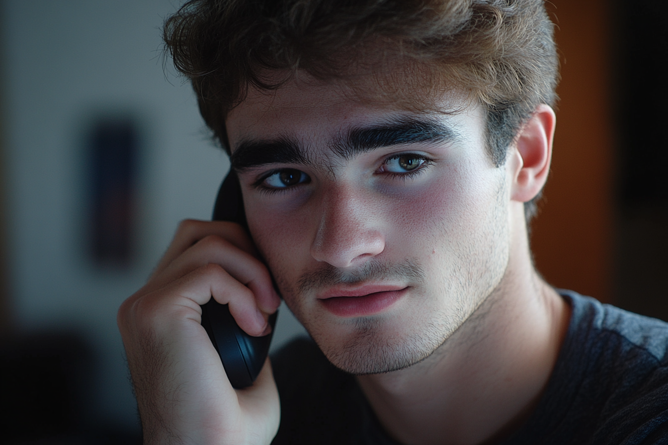 A man talking on the phone | Source: Midjourney
