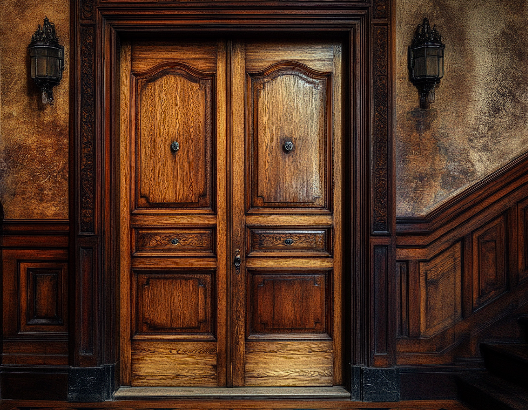 A grand double door entrance | Source: Midjourney