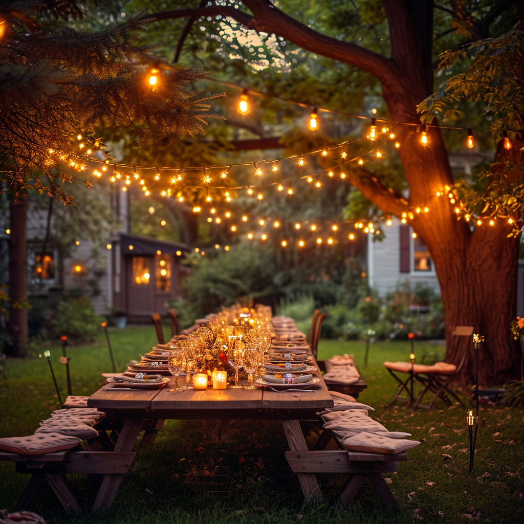 A birthday setting in a backyard | Source: Midjourney