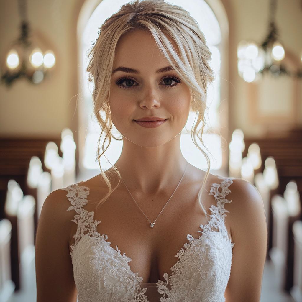 Une mariée souriante | Source : Midjourney