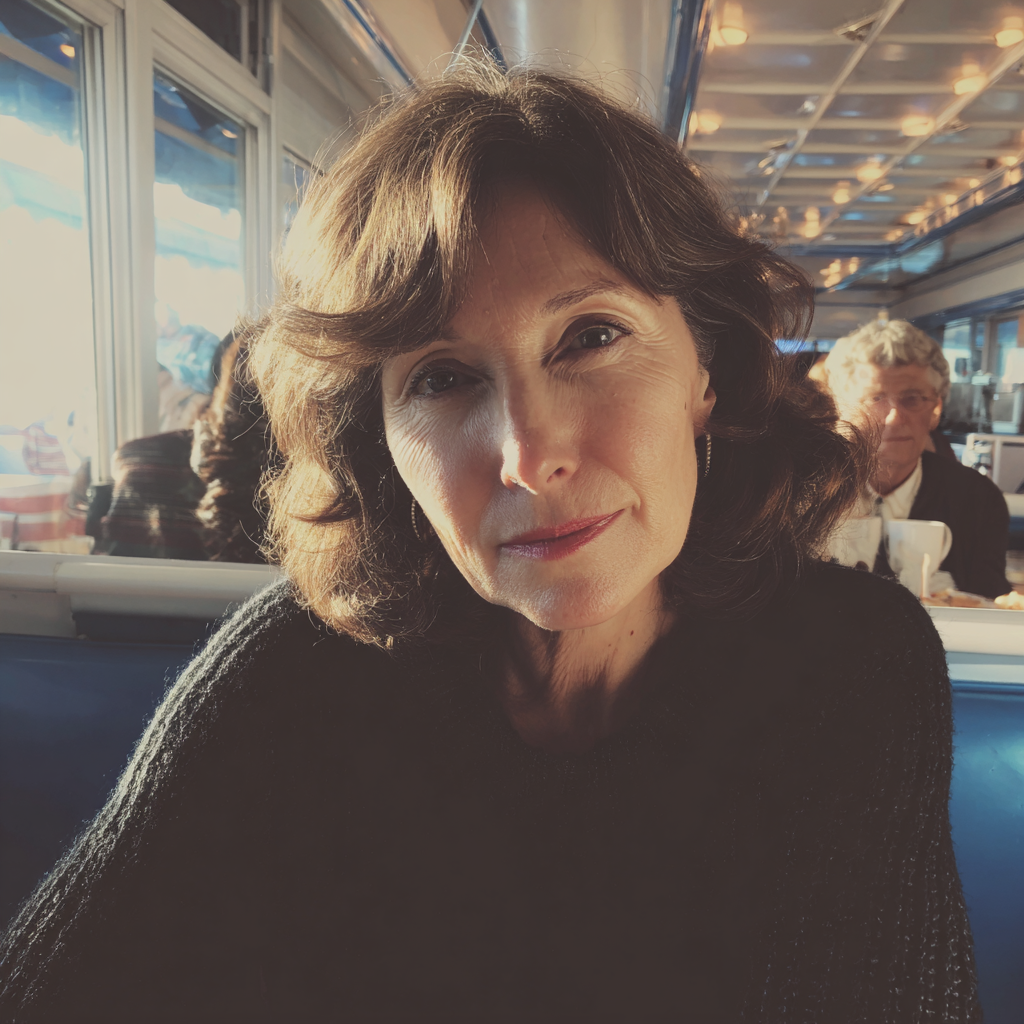 A woman wearing a black sweater | Source: Midjourney