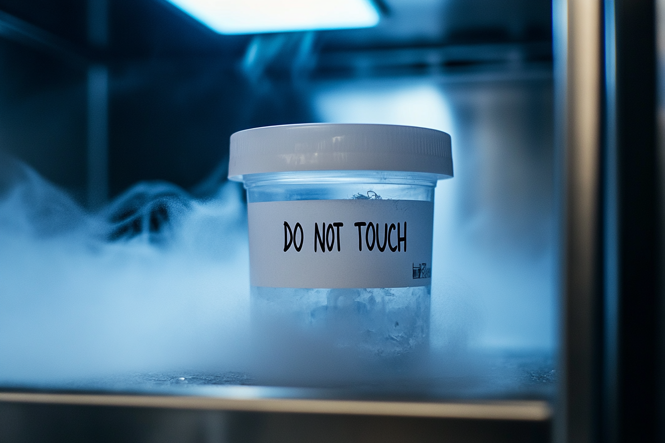 A container in a freezer | Source: Midjourney