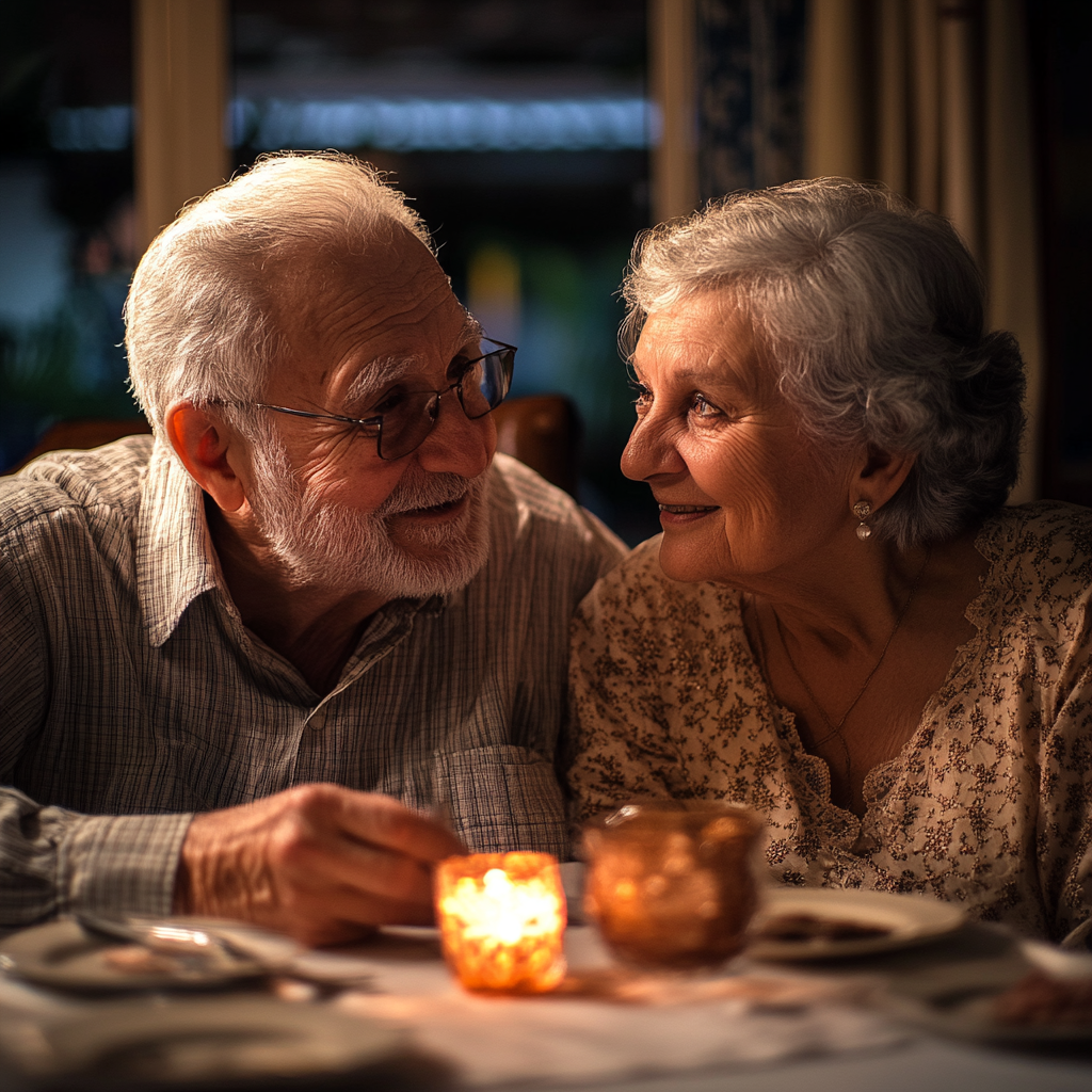 A happy senior couple | Source: Midjourney