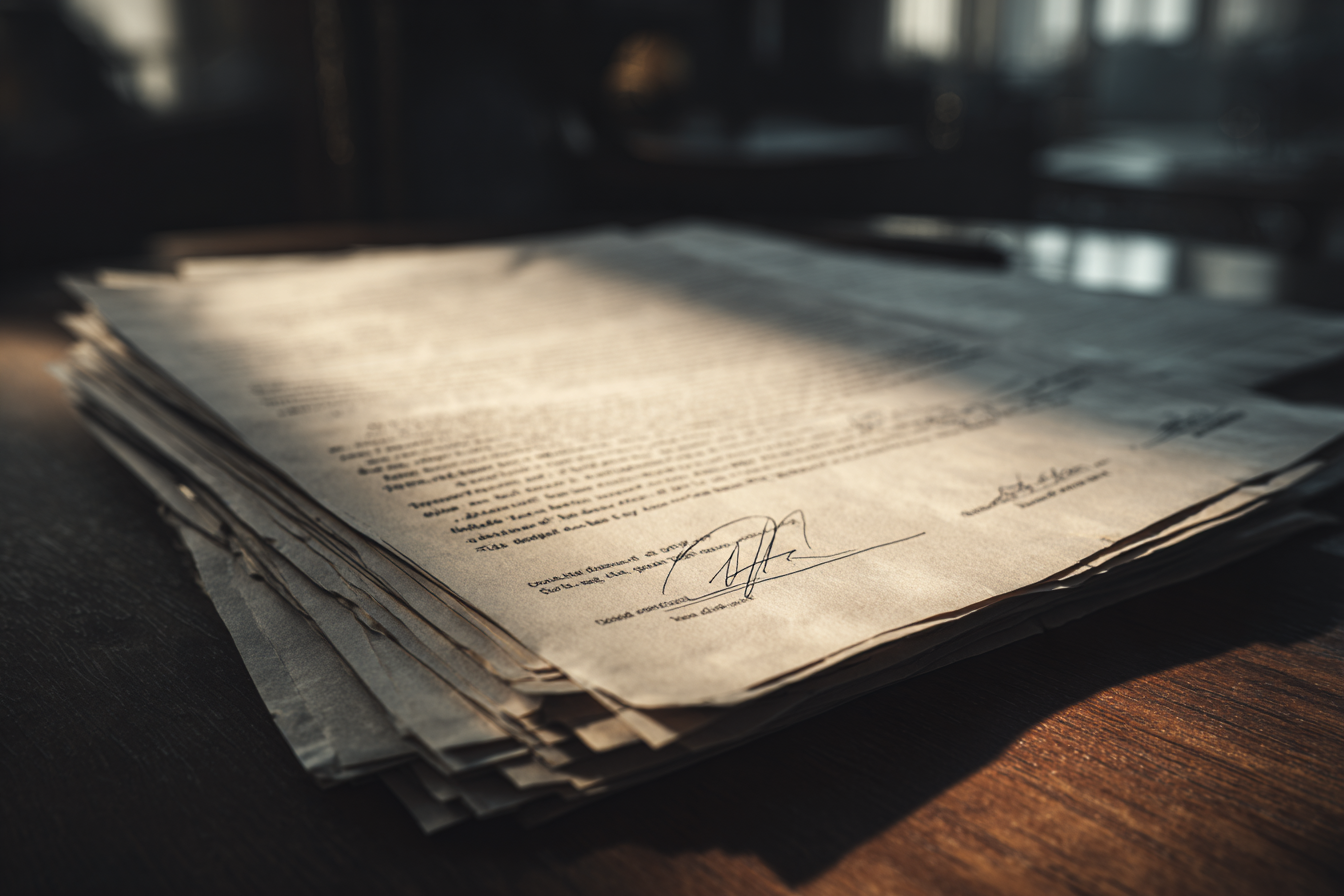 A stack of papers on a table | Source: Midjourney