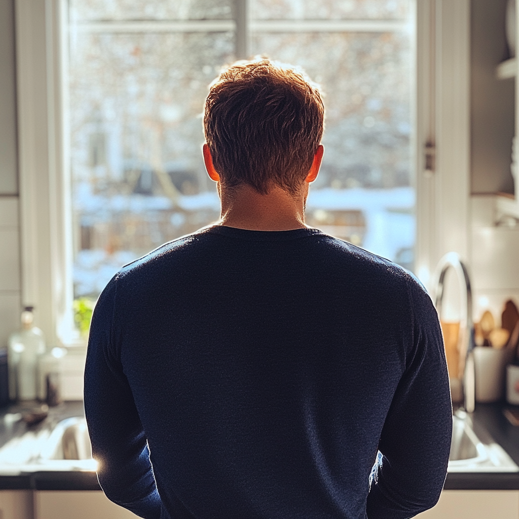 A man standing in a kitchen | Source: Midjourney