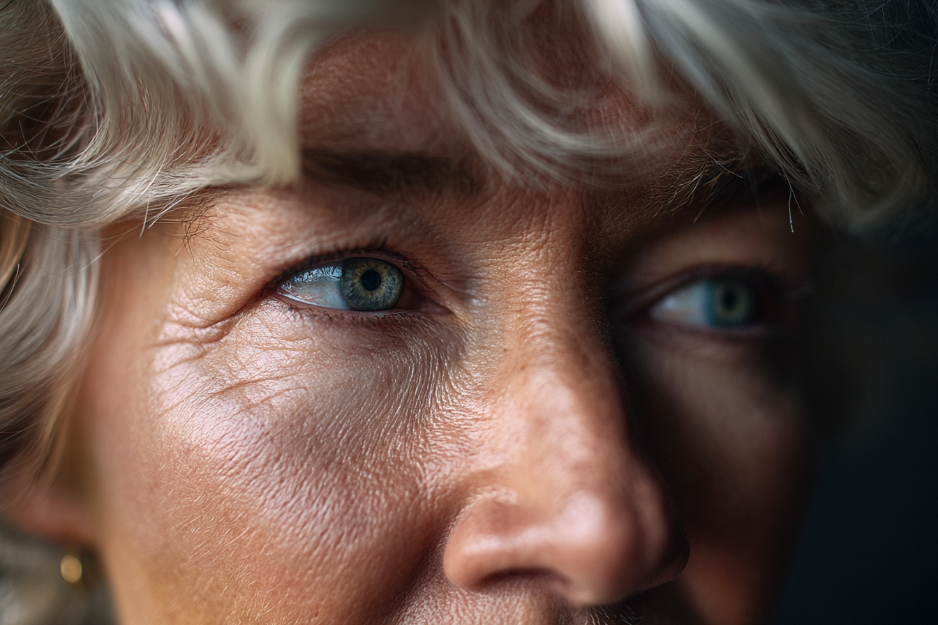A close-up shot of a woman's face | Source: Midjourney