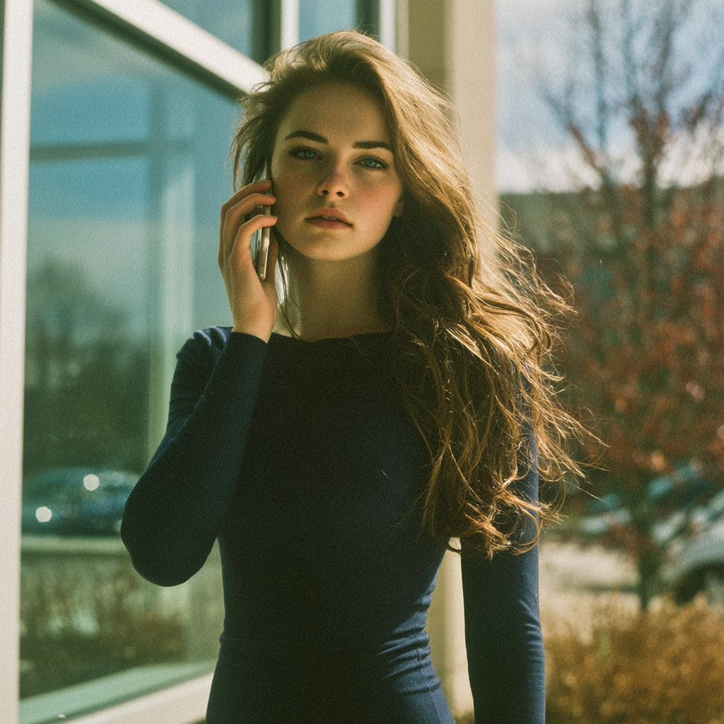 A pensive woman standing outside | Source: Midjourney