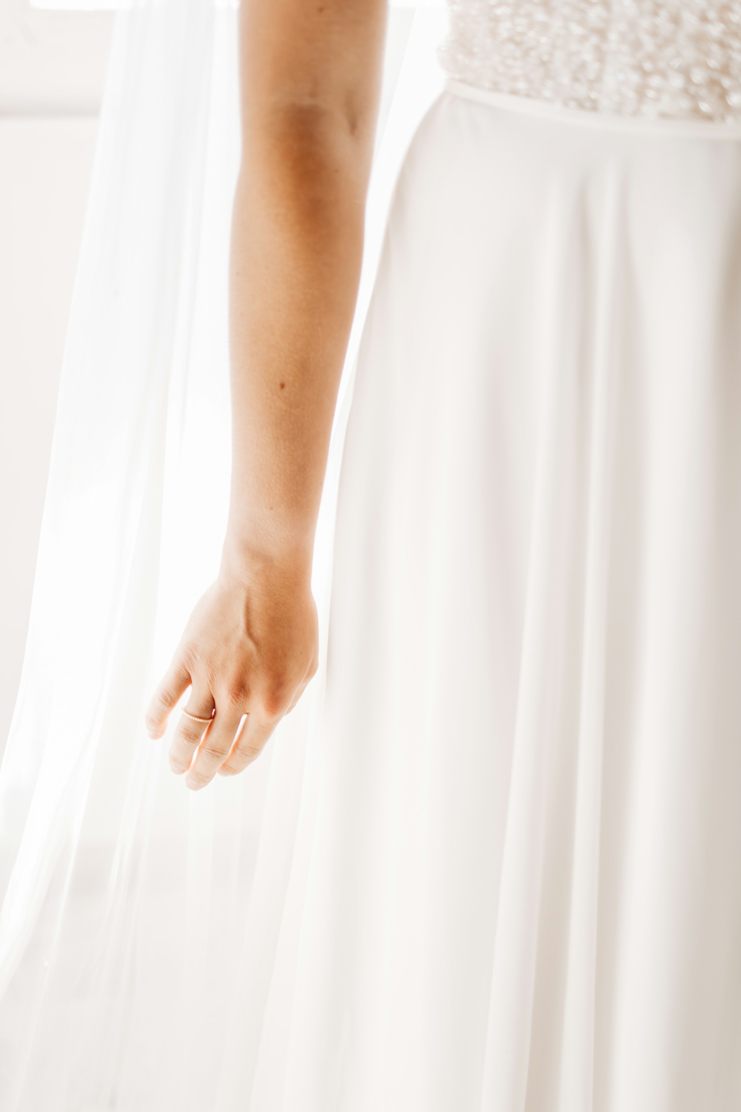 A close-up shot of a bride in a wedding dress | Source: Unsplash