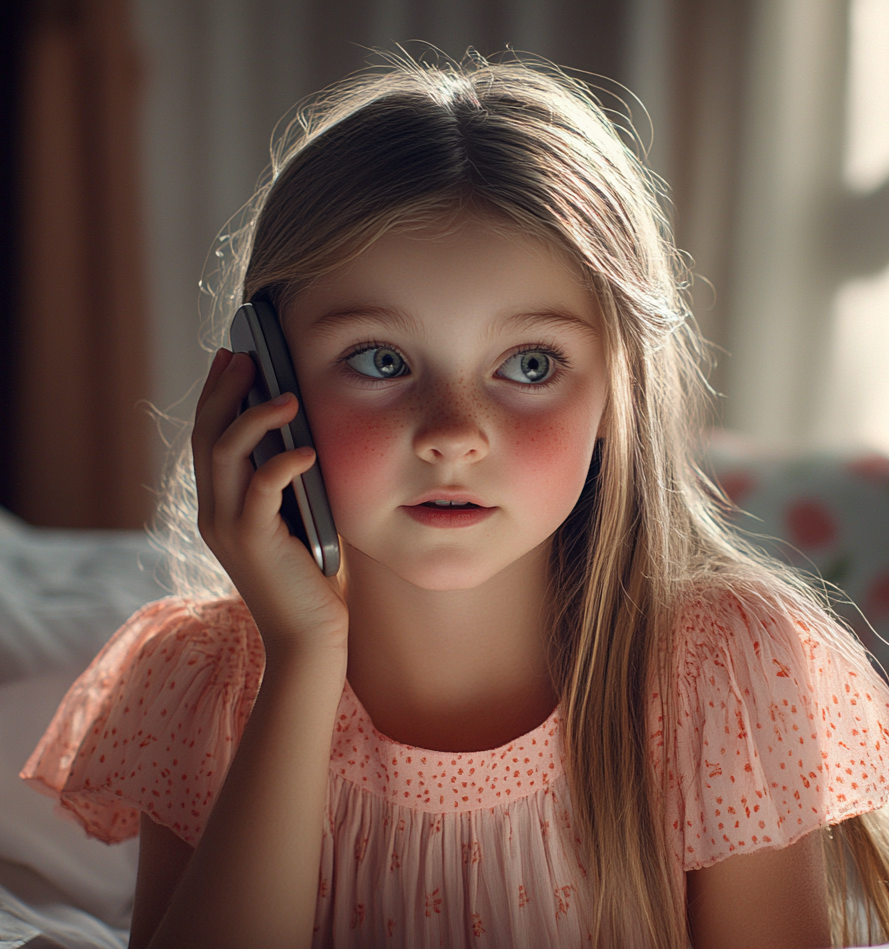 A girl talking on the phone | Source: Midjourney