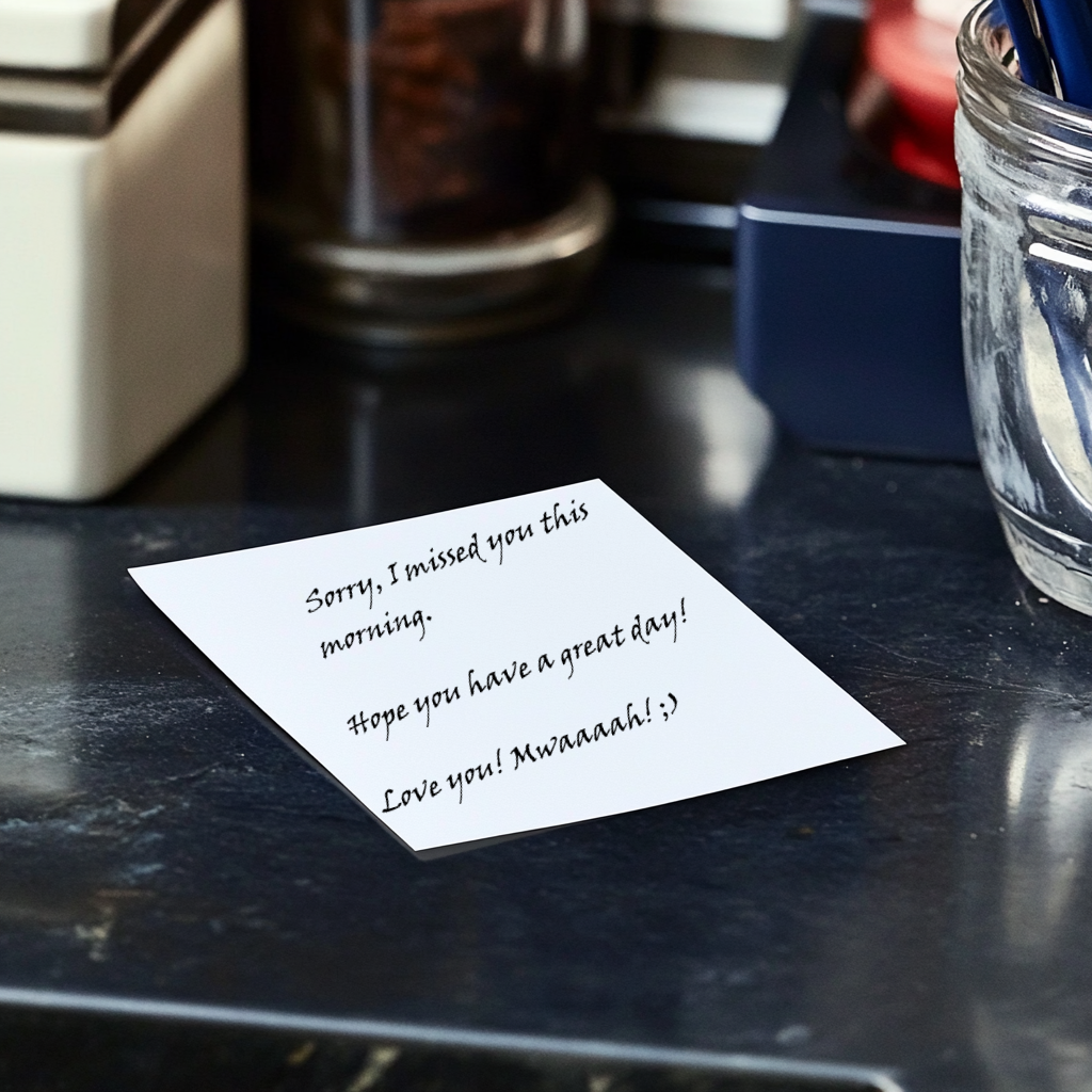 A note on the kitchen counter | Source: Midjourney