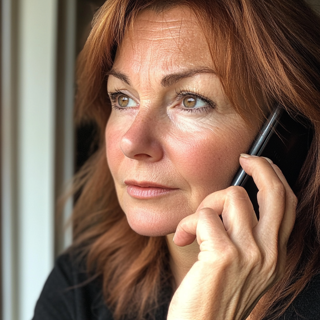 A woman talking on the phone | Source: Midjourney