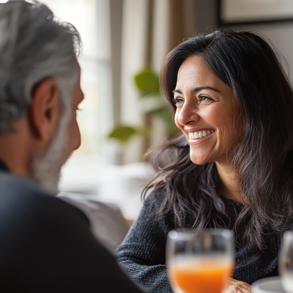 A woman talking to her husband | Source: Midjourney