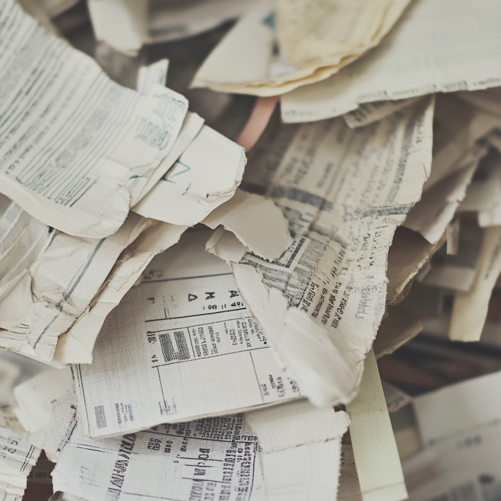 A stash of receipts | Source: Midjourney