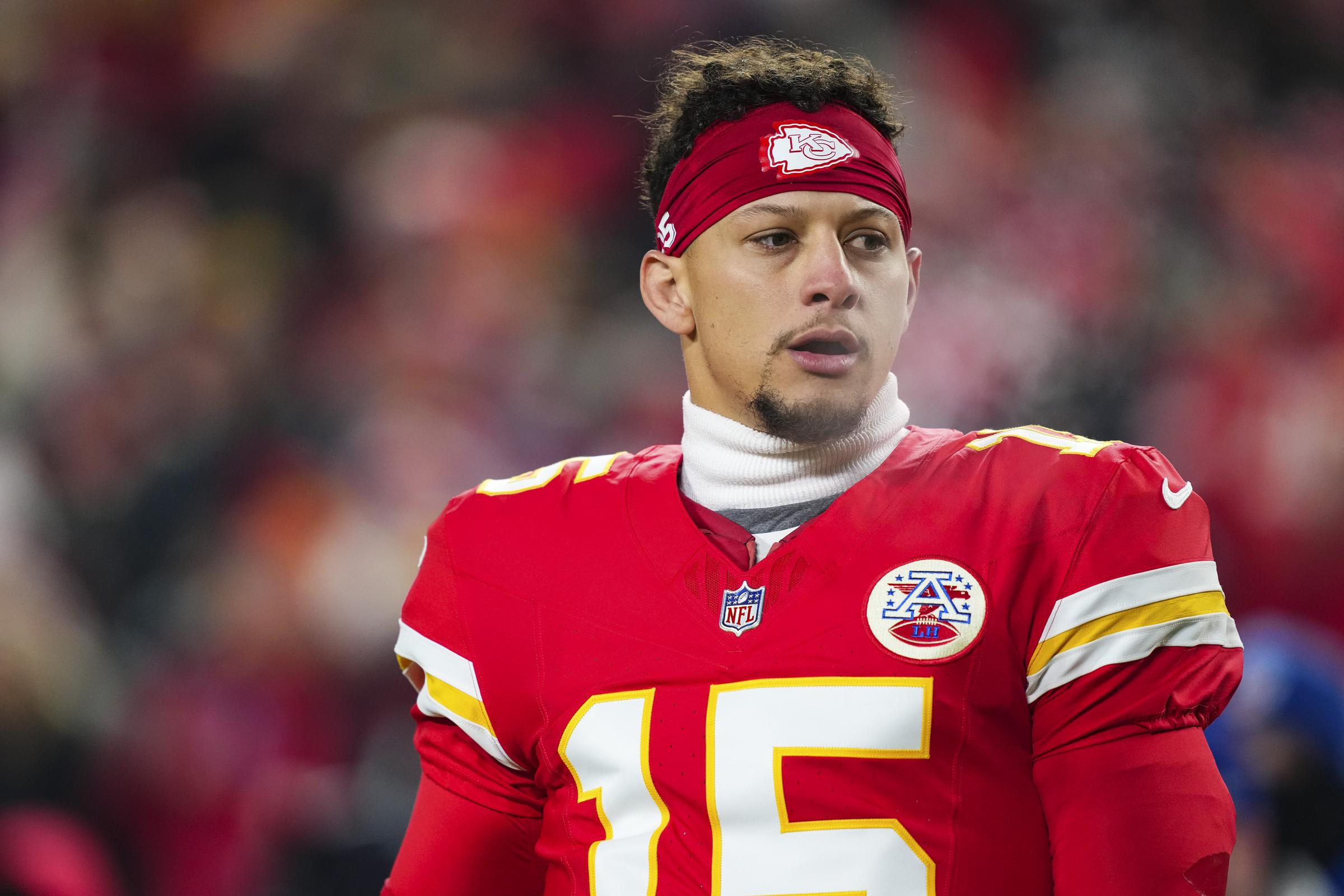 Patrick Mahomes of the Kansas City Chiefs warms up prior to an NFL football game against the Houston Texans at GEHA Field at Arrowhead Stadium on December 7, 2025, in Kansas City, Missouri. | Source: Getty Images