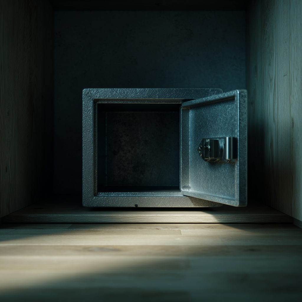 An empty safe with its door ajar | Source: Midjourney
