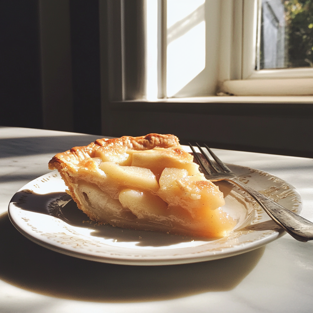 A slice of apple pie | Source: Midjourney